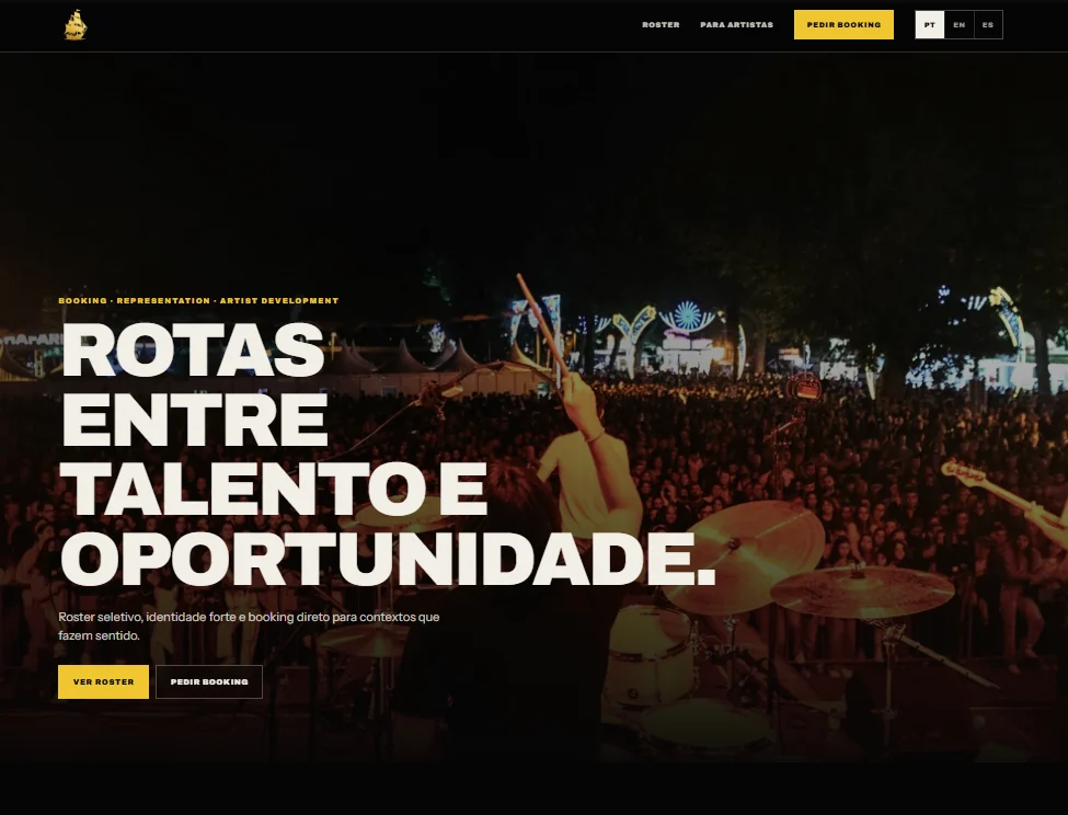Homepage da Caravela Amarela
